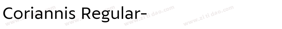 Coriannis Regular字体转换